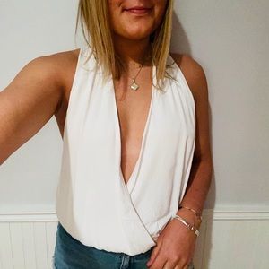 White Plunge Top- Free People